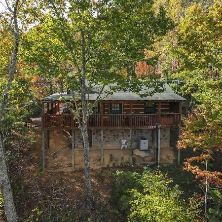 View! Cozy, Private, Fireplace, Hot Tub Log Cabin, Honeymoon! セバービル エクステリア 写真